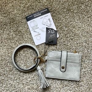 DS Handbag grey wrist wallet